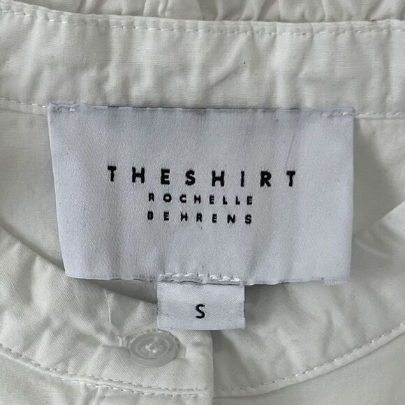 The Shirt Rochelle Behrens Womens Size Small White Sleeveless Half Button Dress - Picture 7 of 7